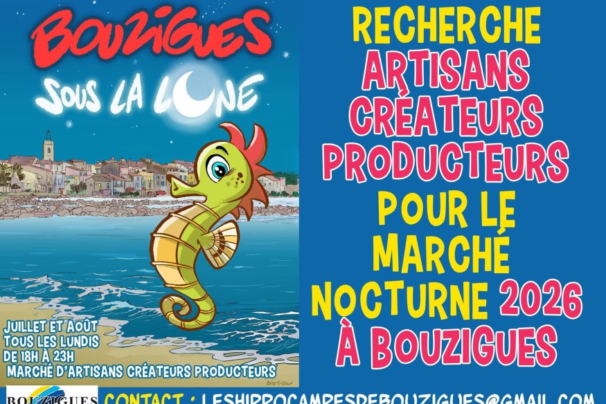 BOUZIGUES Marché artisanal: Appel à candidatures!
