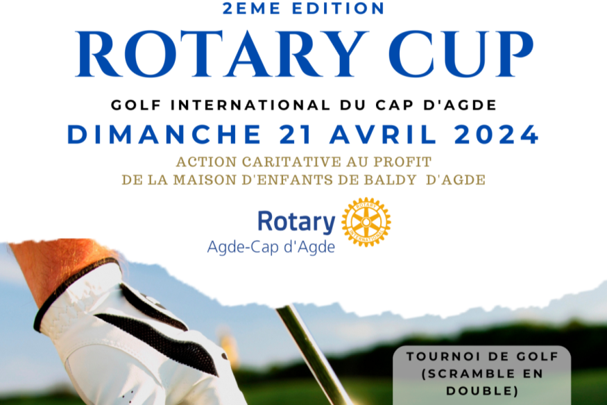CAP D’AGDE  « ROTARY  CUP »  Tournoi de Golf caritatif