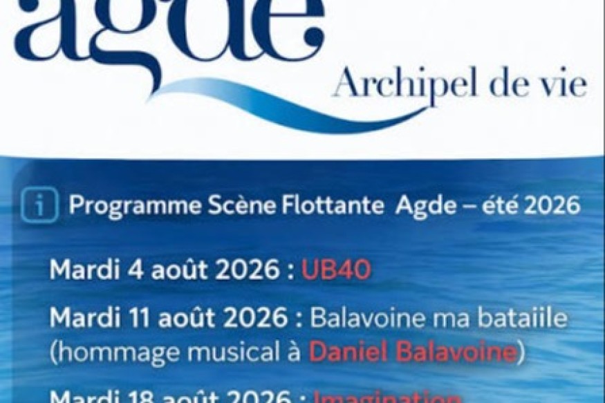 AGDE Concerts Gratuits sur la Scène Flottante