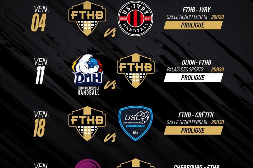 FRONTIGNAN THAU HAND BALL L'agenda des Noirs Et Or!