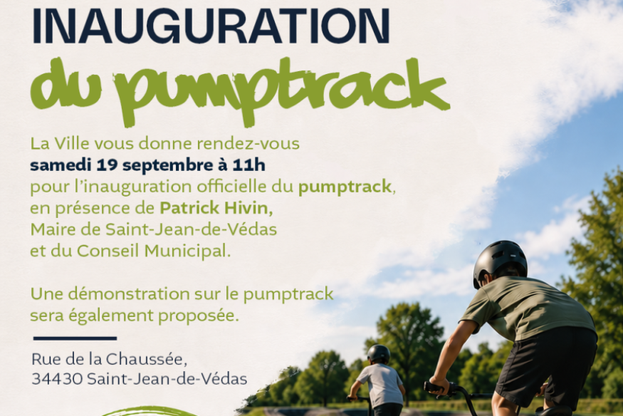ST JEAN DE VEDAS Inauguration du pumptrack
