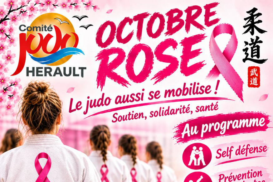 HERAULT Le Comité de l’Hérault Judo se mobilise pour Octobre Rose 2026 !