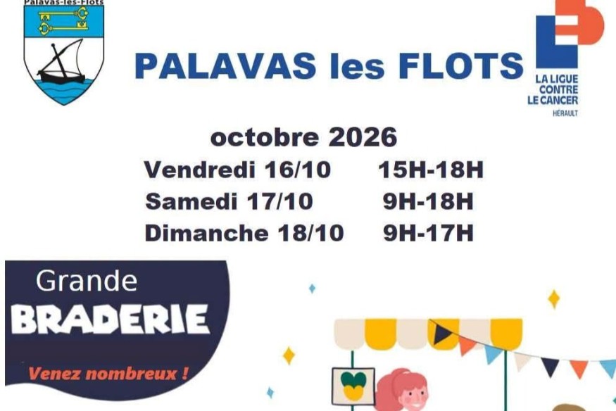 PALAVAS Braderie de la Ligue contre le cancer